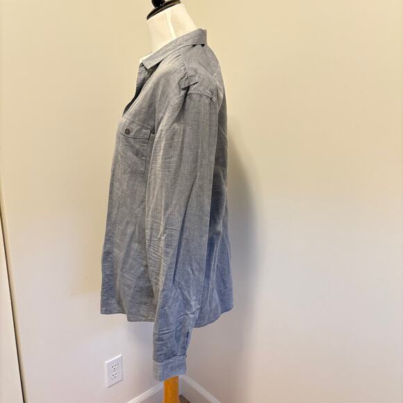 John Varvatos Button Shirt Gray Men’s Large - Picture 3 of 12